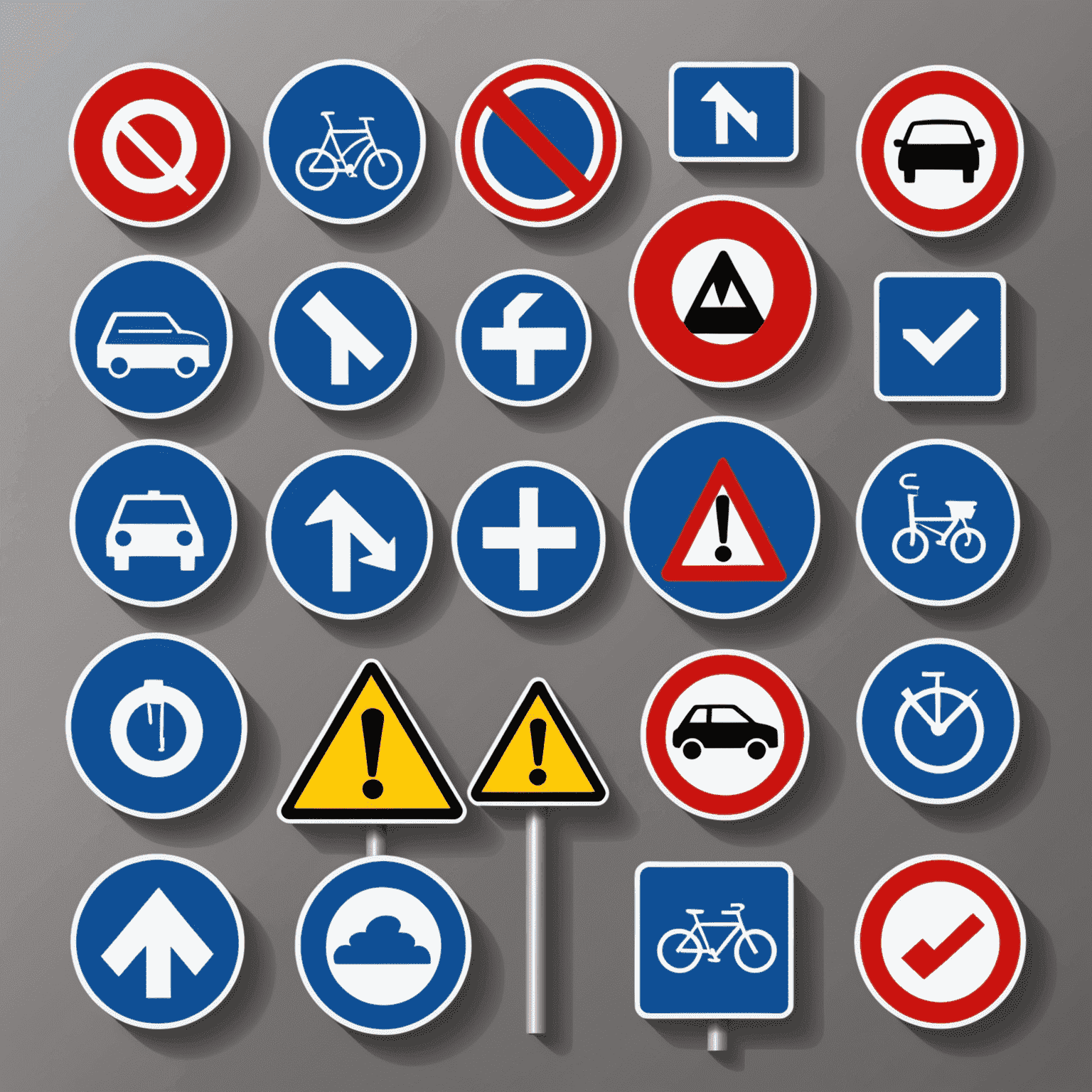 Infographic met Nederlandse verkeersborden en verzekeringssymbolen